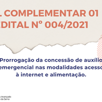Edital Complementar 01 ao Edital 004/2021